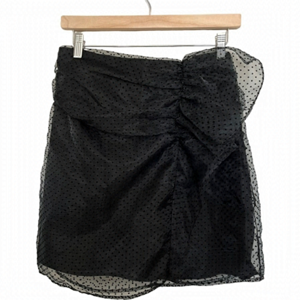 𝅺TOPSHOP Black Tulle Polka Dot Skirt NWT